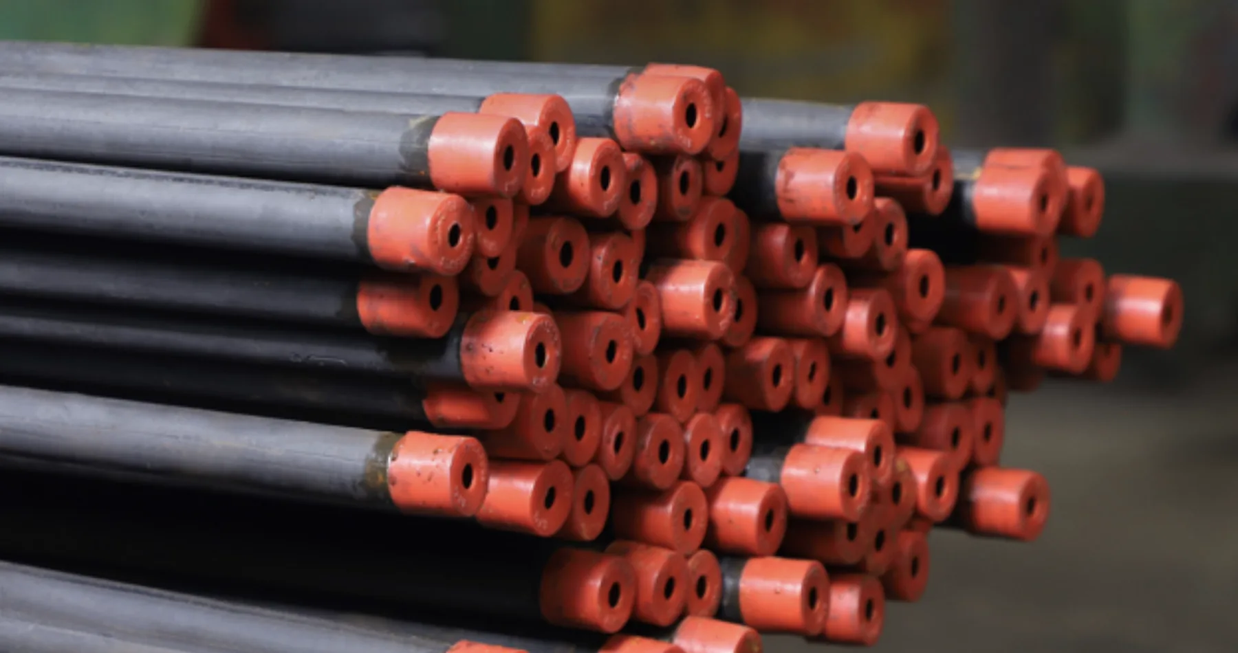 MS mild steel ERW pipes with red end caps
