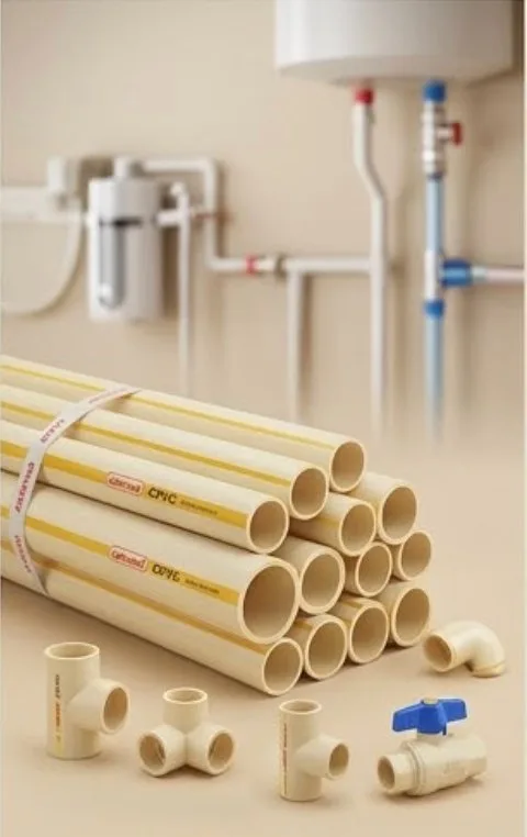 Ashirvad CPVC pipes stack with fittings Hyderabad